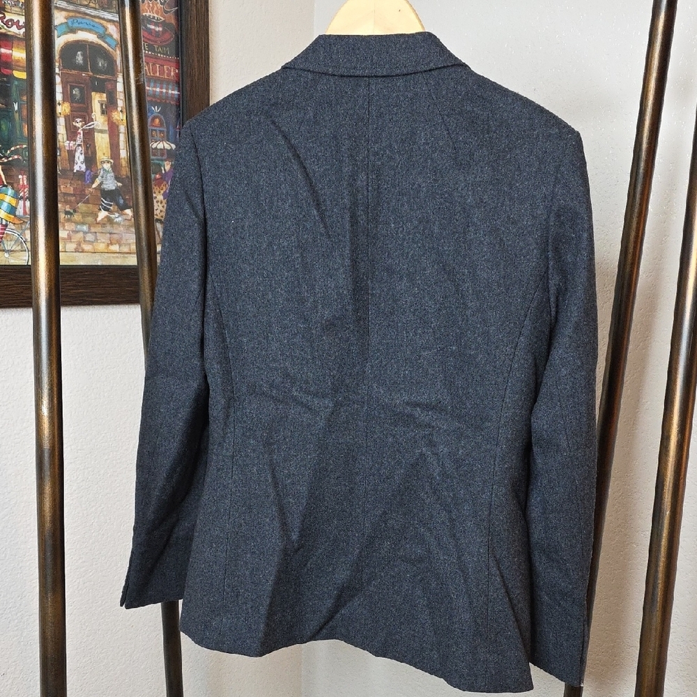 Pendleton Women's Blazer in Charcoal Dark Blue Wool Vintage 10 - Picture 4 of 13